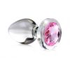 Booty Sparks Pink Gem Glass Anal Plug