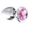 Booty Sparks Pink Gem Glass Anal Plug