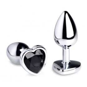 Dark Heart Anal Plug (Color: Black, size: small)