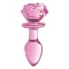 Booty Sparks Pink Rose Glass  Anal Plug