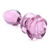 Booty Sparks Pink Rose Glass  Anal Plug