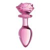 Booty Sparks Pink Rose Glass  Anal Plug