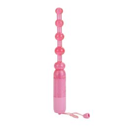 Waterproof Vibrating Pleasure Beads (Color: Pink)