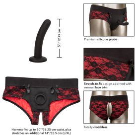 Scandal Crotchless Pegging Panty Set (size: L/XL)