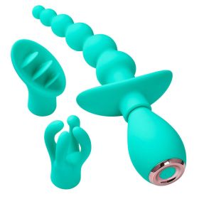 Cloud 9 Health & Wellness Rechargeable Vibrator  & Tips (Color: Teal)