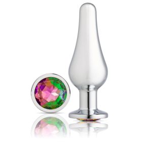 Cloud 9 Gems Silver Chromed Tall Anal Plug (size: small)