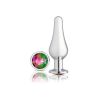 Cloud 9 Gems Silver Chromed Tall Anal Plug