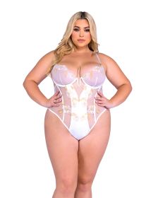 Peony Paradise Bridal Teddy (size: 1X)