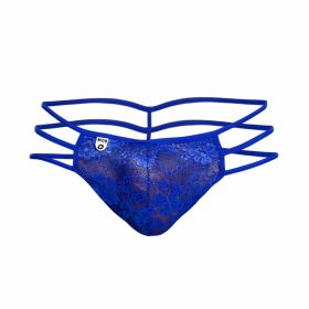 Triple Lace String Thong (Color: Royal, size: S/M)