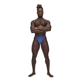 Sexagon Micro V Thong (Color: Royal, size: L/XL)