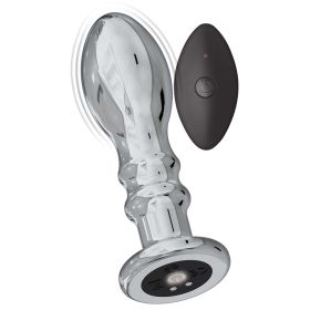 Ass-Sation Vibrating Metal Plug (Color: Pleaser Silver)