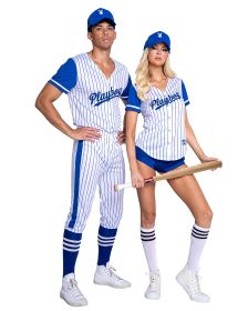 pb159-3pc-playboy-baseball-homerun-hottie (Color: White/Blue, size: 1XL)