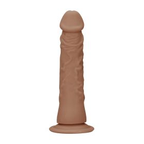 VelvetSkin RealFeel Dildo (Color: Tan, size: 8 Inch)