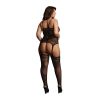 Le Desir Suspender Rhinestone Bodystocking