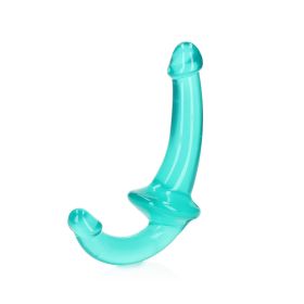 Realrock Crystal Clear Strapless Strap-On (Color: Turquoise)