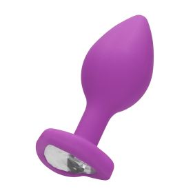 Ouch! Diamond Heart Butt Plug (Color: Purple)