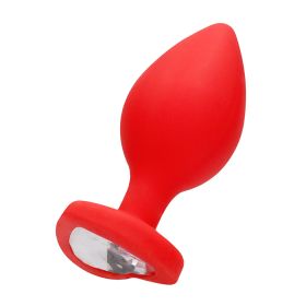 Ouch! Diamond Heart Butt Plug (Color: Red)