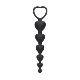 Ouch! Anal Beads Black (Color: Heart)