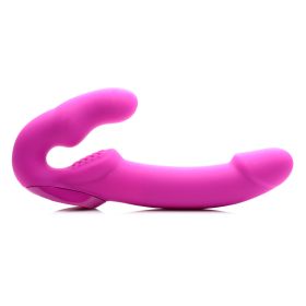 Strap U  Silicone Double Dildo W/ Harness (Color: Pink)