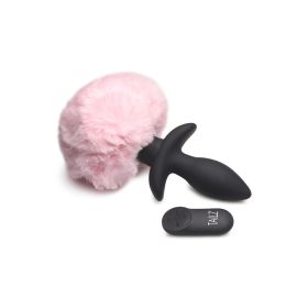 Tailz Silicone Anal Plug & 3 Interchangeable Tails (Color: Moving & Vibrating Bunny Tail)