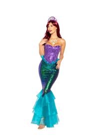 4995-3pc-majestic-mermaid (Color: Purple/Aqua, size: L)